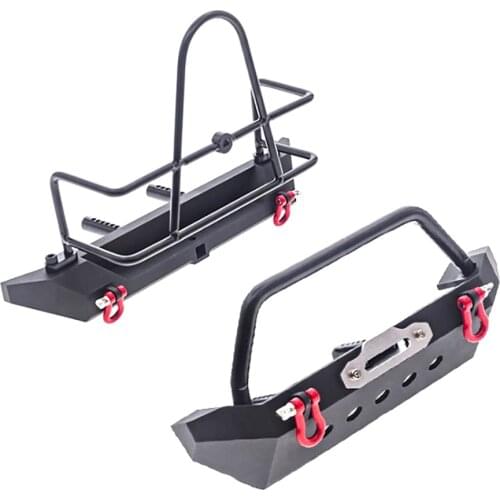 NEW Metal Front Rear Bumper with Tow Hook for 1/10 RC Crawler Axial SCX10 90046 SCX10 III AXI03007 Traxxas TRX4