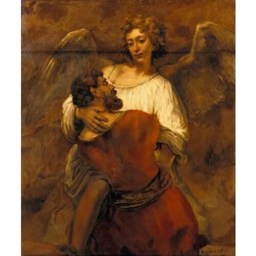 Wholesale oil painting # HOME TOP ART >Rembrandt Harmenszoon van Rijn angel art PRINT PAINTING ON CANVAS # free shipping cost