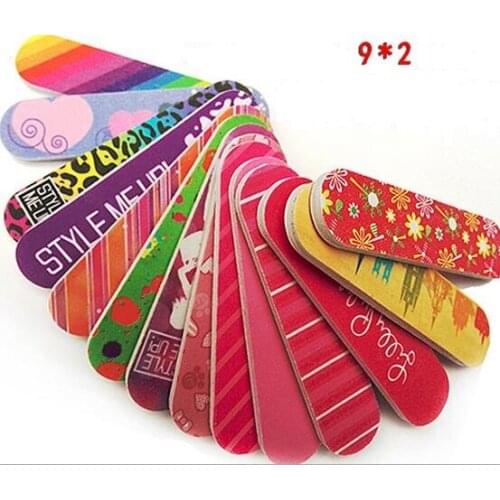 Patterned Nail File Buffer Sanding Washable Manicure Tool Nail Art Polish Sandpaper Strip Polishing File Tool