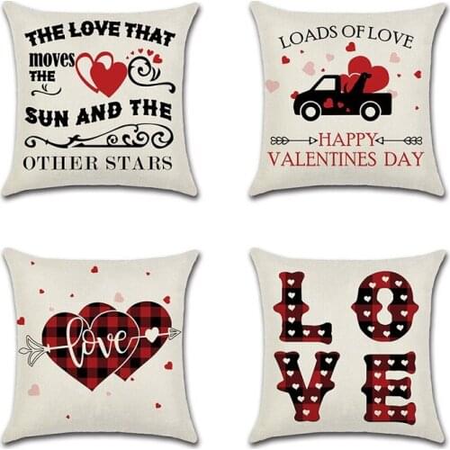 Valentines Day Gifts Wedding Pattern Decoration Roads of Love Cushion Cover 45*45cm Throw Pillow Case Car Home Sofa Decorative