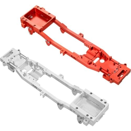 Full Metal Chassis Armor Frame Protection Skid Plate For WPL 1/10 D12 RC Car DIY Replacement Accessories Red/Silver Optional