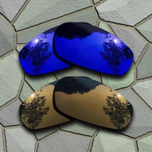 Violet Blue&Bronze Copper Sunglasses Polarized Replacement Lenses for Oakley Split Jacket