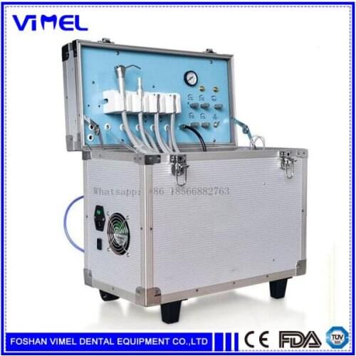 Portable Dental Turbine Unit with Air Compressor Suction System Triplex Syringe