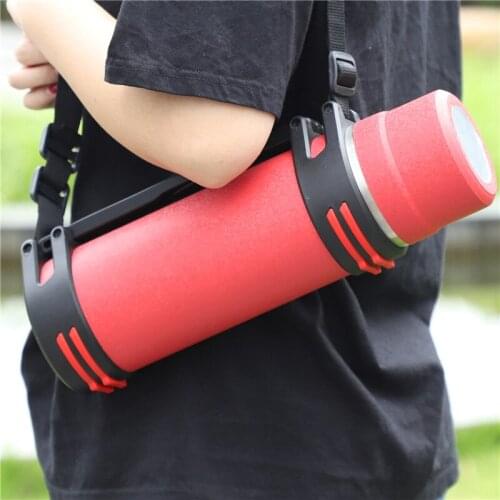 Portable 304 Stainless Steel Thermos Bottle Large Capacity Thermos with Strap Outdoor Travel Insulated Pot Vacuum Flask