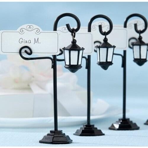 1/10/20/50pcs Street Lamp Card Holder Table Number Photo Memo Clip DIY Wedding Table Decor Home Decoration