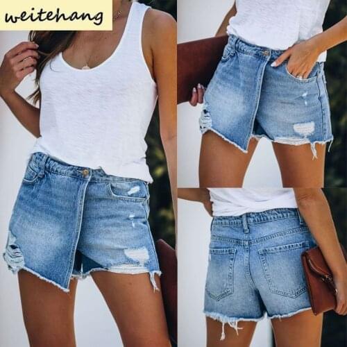Female S High Waist Short Women Shorts Shorts- Skirt Shorts In A Cage Short Pants Ladies Skort for Women Skirt Denim Womens 188