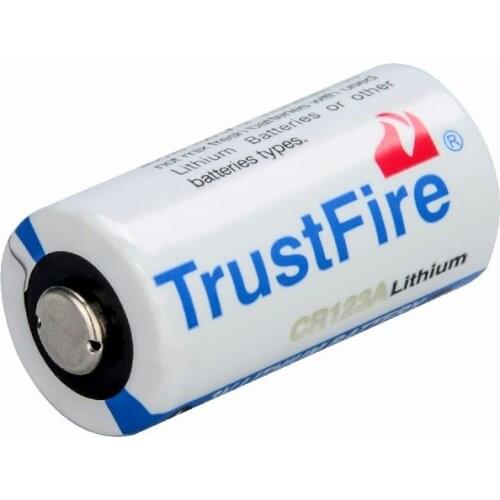 Trusfire Original Factory CR123A 3.0 V 1300mAh Non Rechargeable Li-Ion Battery Cell For Flashlight Torch and GPS Camera