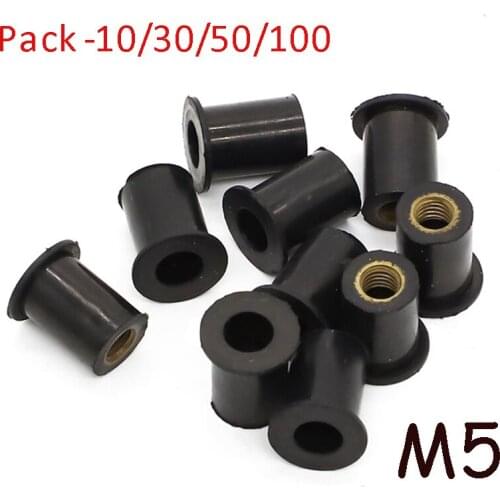 Motor M5 Rubber Well Nut Windscreen Fairing Bolt Kit Windscreen plastic Bolt For Honda Kawasaki Yamaha Kawasaki Ducati BMW