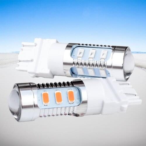 2pcs 3157 3156 led High Power 12 SMD 5630 LED Amber Yellow Turn Signal White P27W T25 bulbs Red P27/7W Car Light Source lamp 12v