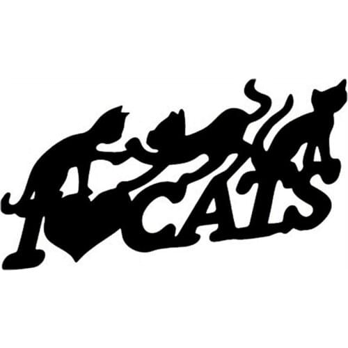 23.5*12CM I LOVE CAT Occlusion Scratches Decals Car Stickers Reflective Car Stickers Decorative CT-490