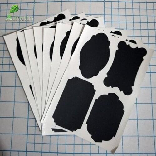 40PCS Stickers Waterproof Bottles Black Stickers New Wedding Home Kitchen Jars Blackboard Sticker Chalkboard Labels S060C