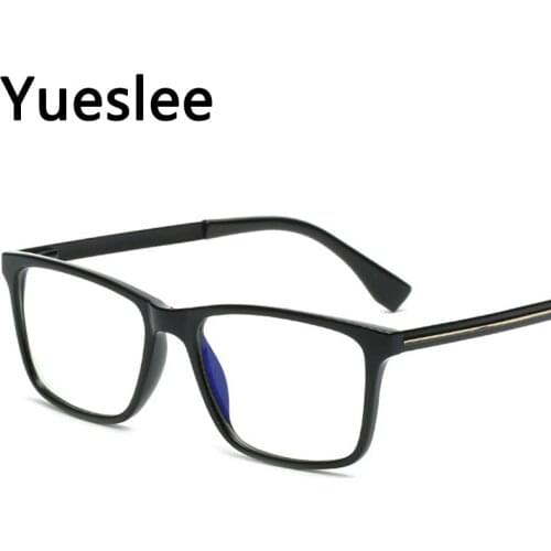 49761 Plastic Titanium Anti Blue Light Retro Square Glasses Frame Men Women Optical Fashion Computer Eyeglasses