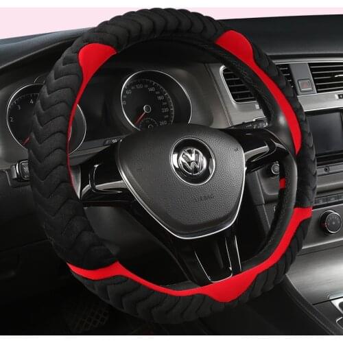Car Steering Wheel Cover D Shape For VW GOLF 7 2015 POLO JATTA Passat Tiguan For Nissan Qashqai J11 X-trail T32 2015- 2017 2018