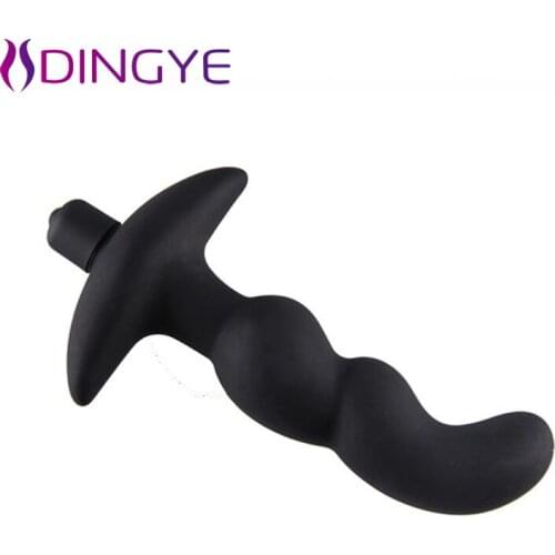 Dingye 2015 New Arrival Large Black Butt Plugs 10 Speed Vibration Anal Vibrators Sex Toys Sex Products for Men