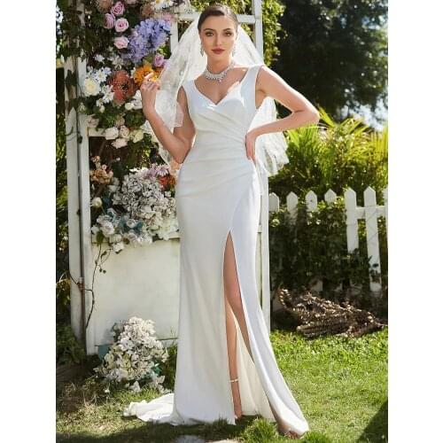 Hi Shy Bridal Satin Wedding Dresses