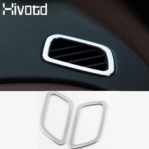 Hivotd For hyundai creta ix25 Chrome Front air conditioner Vent outlet Covers Styling Decoration car interior moulding 2018 2019