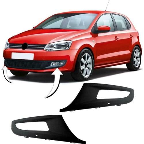 JanDeNing 2pcs ABS Front Lower Bumper Fog Light Grill Cover Grille Trim For VOLKSWAGEN POLO 6R 2009.08 - 2014