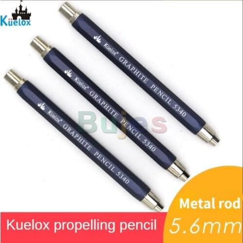 Kuelox 5.6mm Thick Core Mechanical Pencil,5340Metal Rod Sketch Drawing Pen,Student Art Engineering Drawing Pen Mechanical Pencil