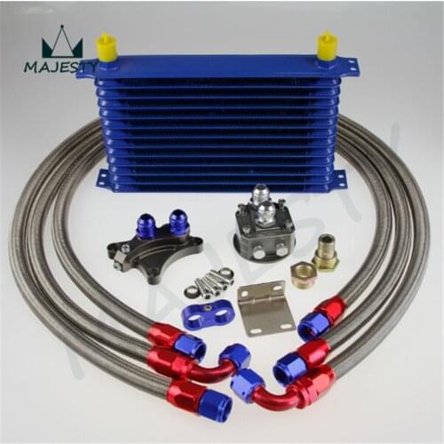 13 ROW OIL COOLER KIT FOR Silvia S13 S14 S15 180SX 200SX 240SX SR20DET BLUE