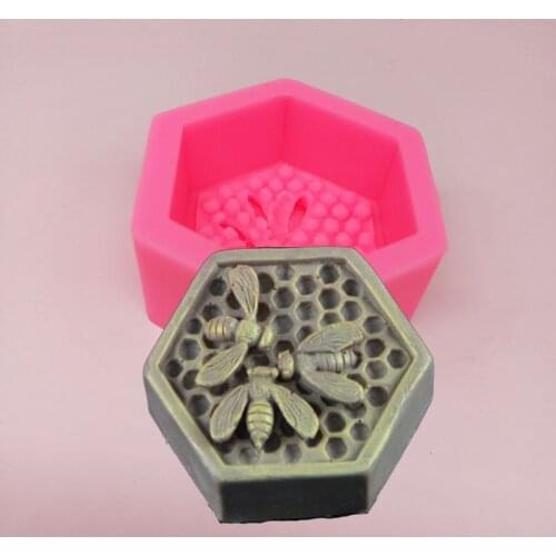 Minsunbak Honeycomb Coal Handmade Soap Silicone Mold Cake Decoration Tool Chocolate Gumpaste Mould