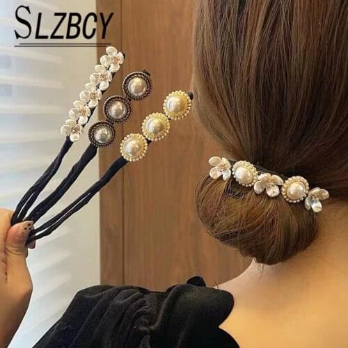 New Fashion Retro Simulated Pearl Hair Accessories For Women Girl Wedding Bridal Tiara Wedding Hairstyle Design Tools