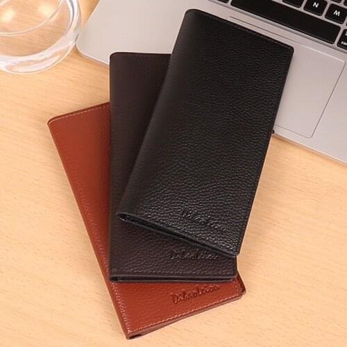 New Men Wallet Large Capacity Wallet Ultra-thin Youth Phone Bag Male Multifunction Card Package Soft Leather Long Wallet Clutch