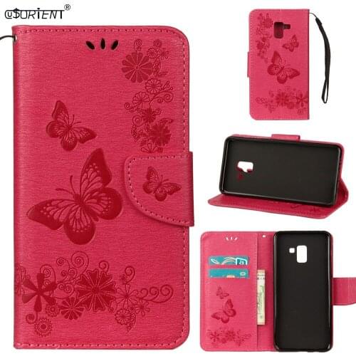 Fitted Leather Cover For Samsung Galaxy A8+ A8 Plus 2018 Flip Wallet Case SM-A730F SM-A730F/DS SM-A730X Card Slot Bumper Shell