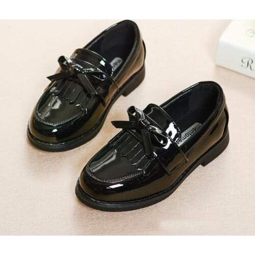 Girls Patent Leather Shoes Princess Party Performance Students School Shoes