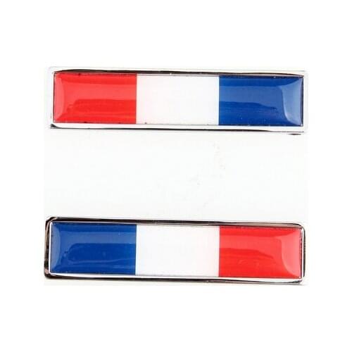 Pair French Flag Auto Emblem Badge Motorcycle Decals Fairing Metal Stickers Car Styling Motorcycle Accessories