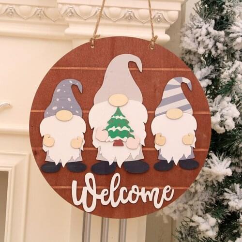 Christmas wood door hanger Halloween decorations accessories stereo replacement garland greeting pendante Independence Day