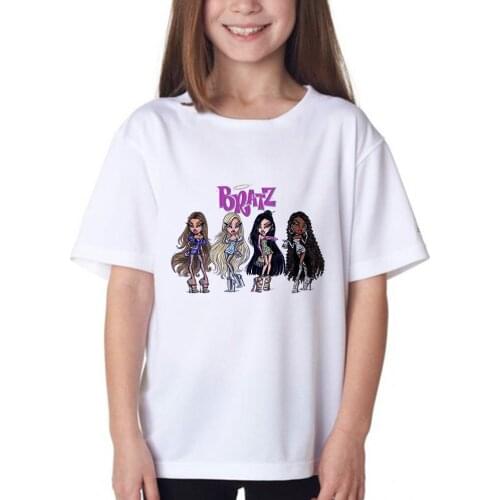 Sexy Bratz Cartoon Tee shirt Stranger Things Girl Clothes Y2k Fashion Kids Summer Holiday T-shirt Casual United States Dropship