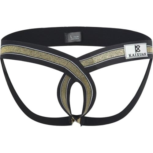 Sexy Gay Men Underwear Jockstrap Mens Thongs And G Strings Enlargement Cockring Man Erotic Lingerie Testis Ring Briefs