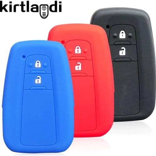 Silicone Car Key Fob Cover Case for Toyota CHR C-HR RAV 4 Prius Camry Corolla Keyless Shell Holder Protector 2017 2018 2020 2021