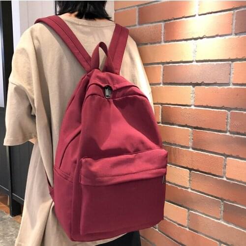 Shoulder Bags Female New Trend Female Backpack Solid Color Women Backpack Casual School Bags for Teenage Girl Backpack Fashion