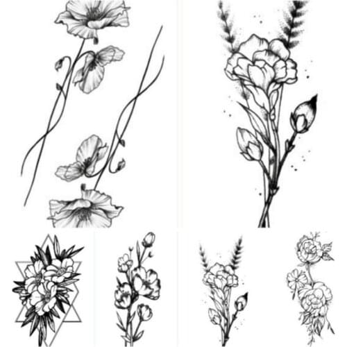 1pcs Botany Kawaii Tattoo for Men and Women Party Favors Temporary Body Art Shoulder Tattoo Sticker Party Cosplay