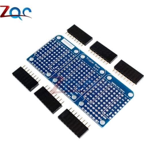 Tripler Base V1.0.0 Shield for WeMos D1 Mini ESP8266 Dual Sided Expansion Board for Arduino