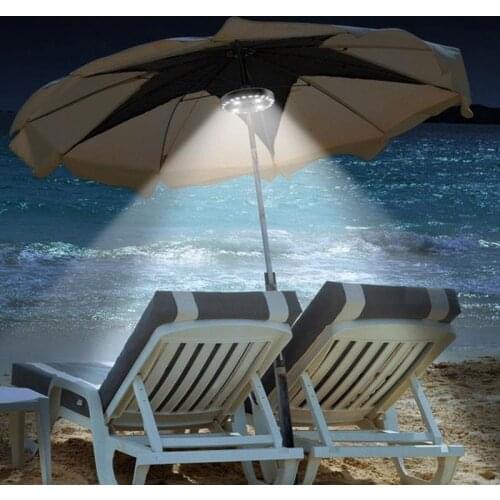 Umbrella Night Lamp 28LED Lantern Emergency Lights Hiking Umbrella Pole Light Durable Silver Tent Patio Yard Umbrella Pole Lamp