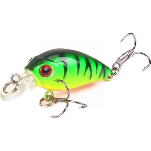 1PCS ABS Plastic Fishing Bait 4.5cm/3.8g Small Fat Artificial Artificial Alice Bionic Fish Bass Bait Bait B4Q2