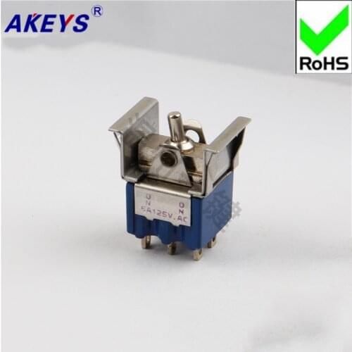 1 PC RLS-202-F1-05 side by side with fixed foot high-quality rocker switch 6 feet manufacturer direct blue