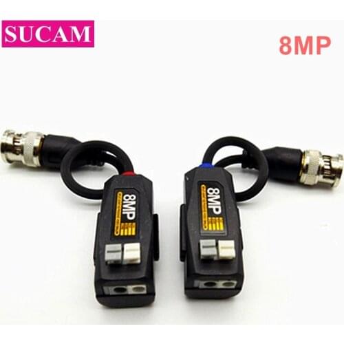 10 Pairs/Lot 8MP BNC Video Balun Connector Support HD AHD/CVI/TVI Camera Signal Channel CCTV Camera System Accessories