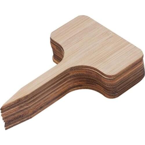 10pcs 10*6*0.2cm T-Type Wooden Plant Labels Eco-Friendly Wood Plant Sign Tags Garden Markers For Seed Potted Herbs Flowers Tools