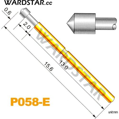100pcs/lot P058-E Spring Test Probes Pogo Pin Length 15.6mm (Stroke Spring Froce:70g)