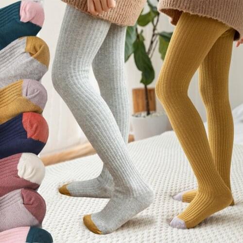 2021 KID Girl pant New Girls' Pantyhose Twist Leggings Autumn Style Korean Style Pants Elastic Wild Solid Color Pantyhose 0-8old