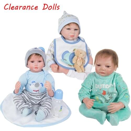 22 Inch KEIUMI Clearance dolls Soft Silicone Rebron Babies Dolls Handsome Baby Reborn Boys Dolls Toy With Lowest Price On Sale