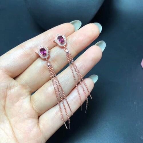 925 Pure silver inlaid with natural Shiliushier fall fashion fashion style to give girlfriend birthday gift