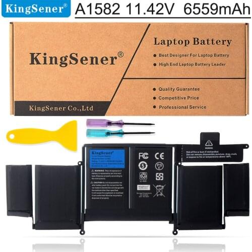 KingSener Laptop Battery A1582 for Apple MacBook Pro 13" Retina A1502 2015 year With Tools ME865 ME864 020-00010 11.42V 6559mAh