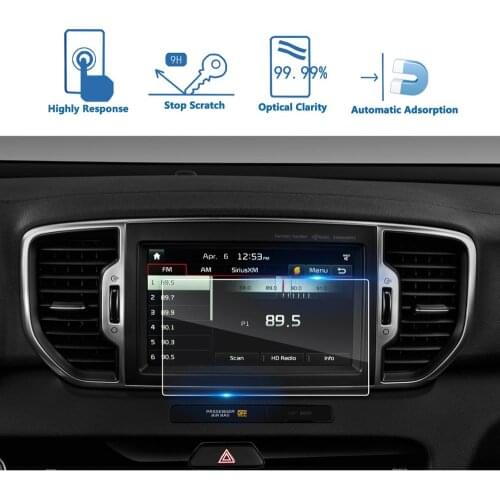 LFOTPP Car Multimedia Screen Protector For Sportage UVO 2018 Auto Navigation Touch Center Display Auto Interior Protect Sticker