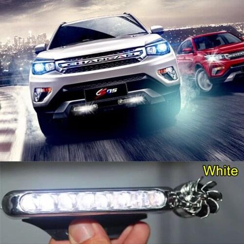2Pcs Wind Energy Supply Car Daytime Running Lights 8 LED DRL Daylight Headlight Lamp No Need External Power Car Signal Light