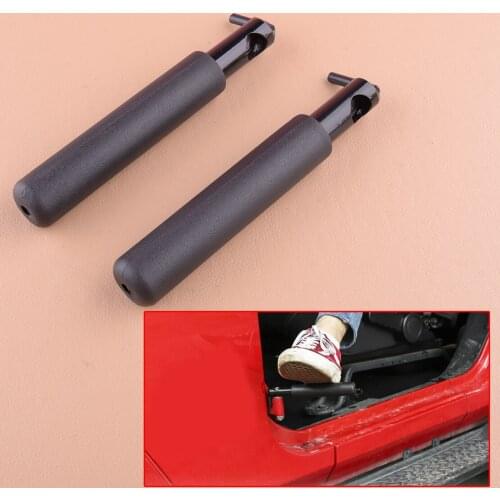 1 Pair Car Foot Pegs Rests Pedal Kick Panel Fit for Jeep Wrangler JKU JK JL 2009 2010 2011 2012 2013 2014 2015 2016 2017 2018
