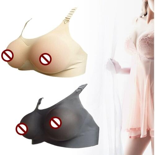 C Cup Wireless Underwear For Round Silicone Pad Cover Realistic fake Boobs Breast From Boob Chest Crossdresser drag queen